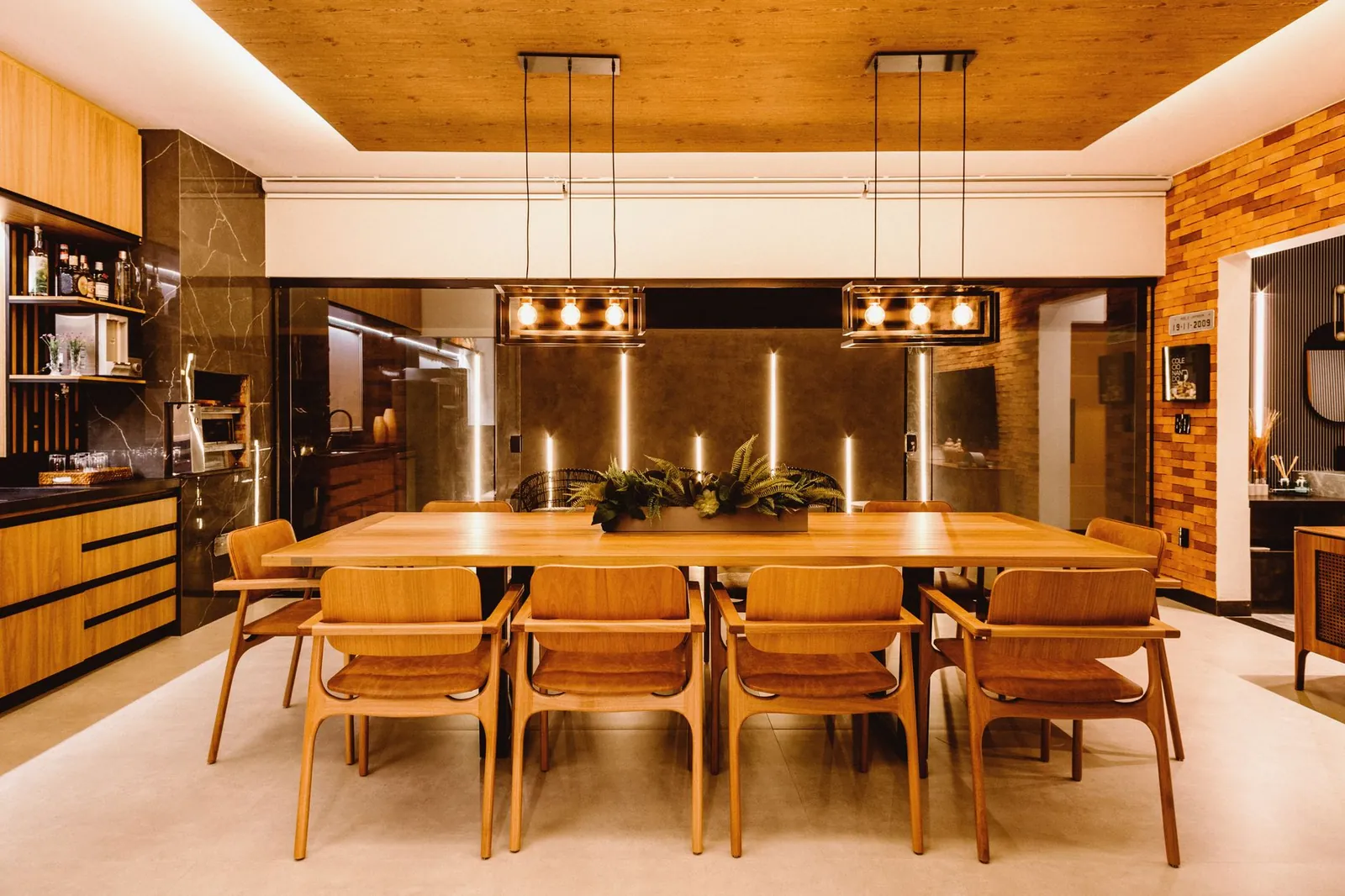 Solid oak dining table showing natural grain and minor patina from years of family use